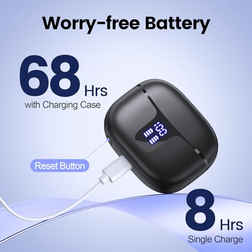 IPX7 Waterproof Wireless Earbuds with 68H Playtime