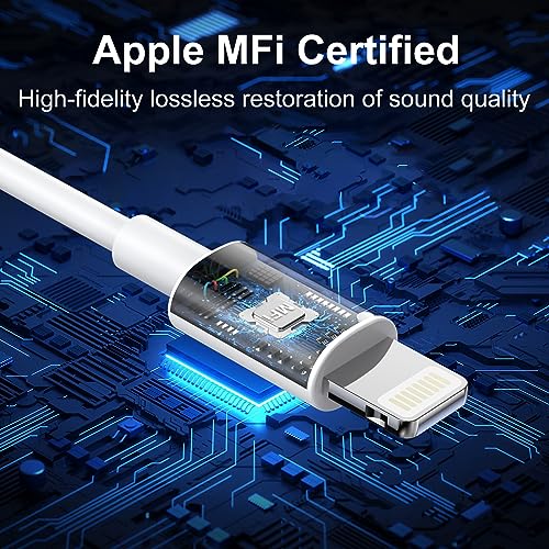Apple MFi Certified Wired Earbuds for iPhone 2-Pack