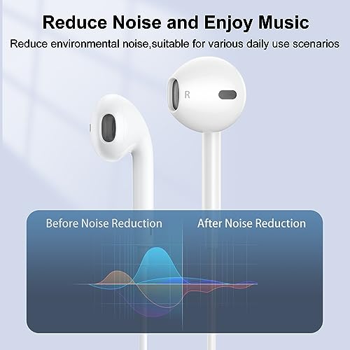 Apple MFi Certified Wired Earbuds for iPhone 2-Pack