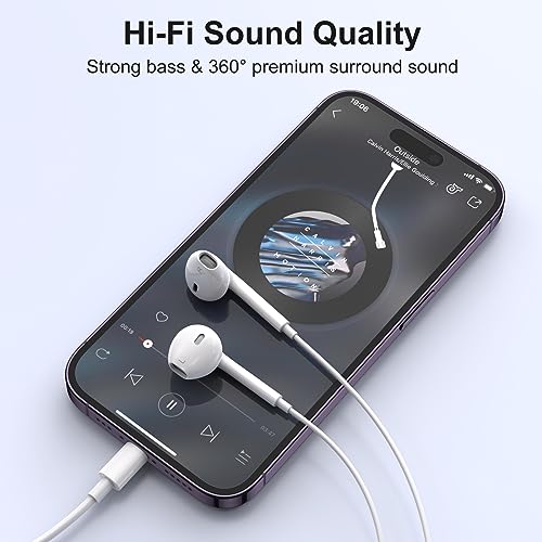 Apple MFi Certified Wired Earbuds for iPhone 2-Pack