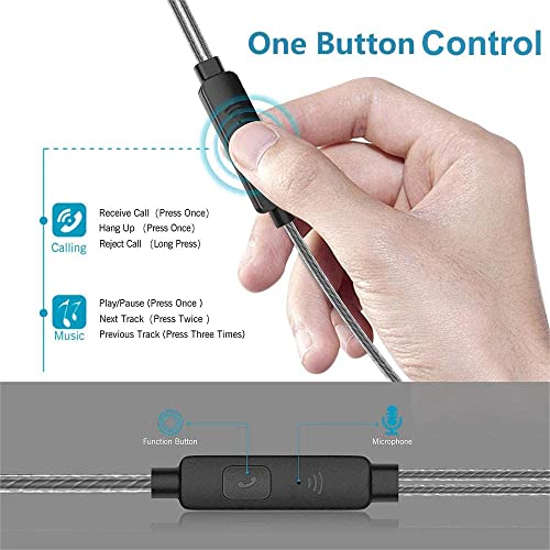 5-Pack LWZCAM Wired Earbuds with Mic, Bass Headphones