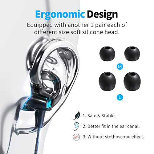 5-Pack Kirababy Earbuds with Mic for Powerful Bass