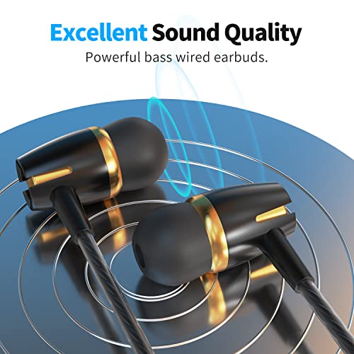 5-Pack Kirababy Earbuds with Mic for Powerful Bass