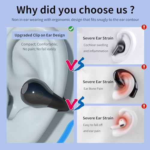 Bone Conduction Wireless Headphones with Charging Case