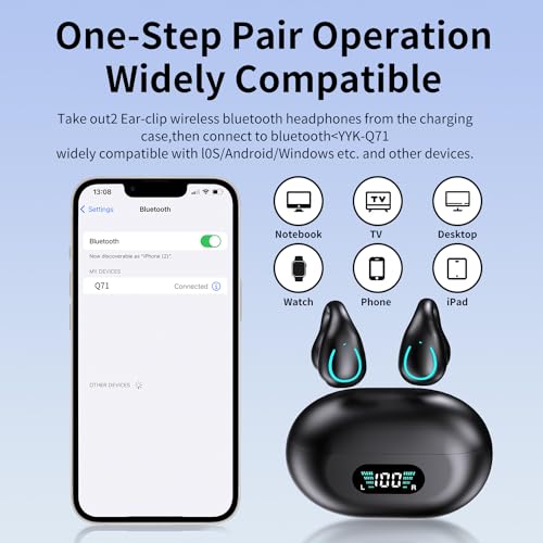 Bone Conduction Wireless Headphones with Charging Case