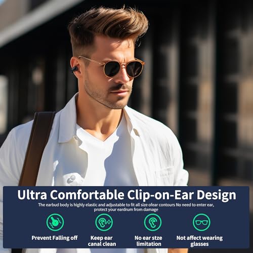 Bone Conduction Wireless Headphones with Charging Case