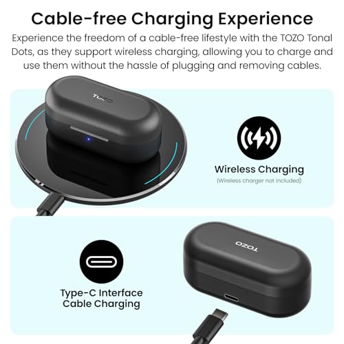TOZO T12 Wireless Earbuds with ENC Mic, IPX8
