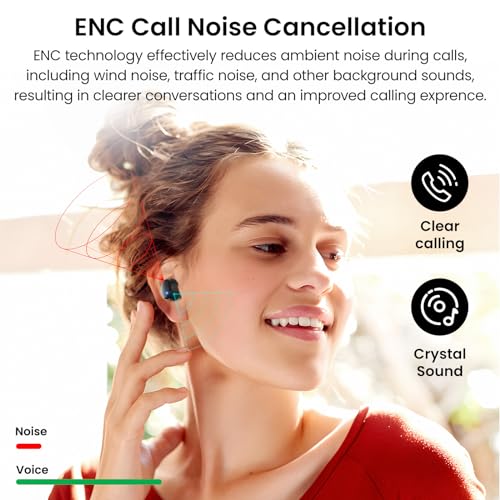 TOZO T12 Wireless Earbuds with ENC Mic, IPX8