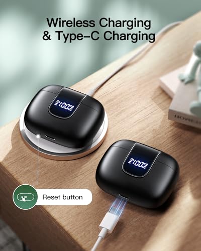 Wireless Bluetooth Earbuds with LED Power Display