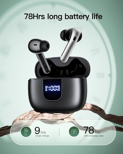 Wireless Bluetooth Earbuds with LED Power Display