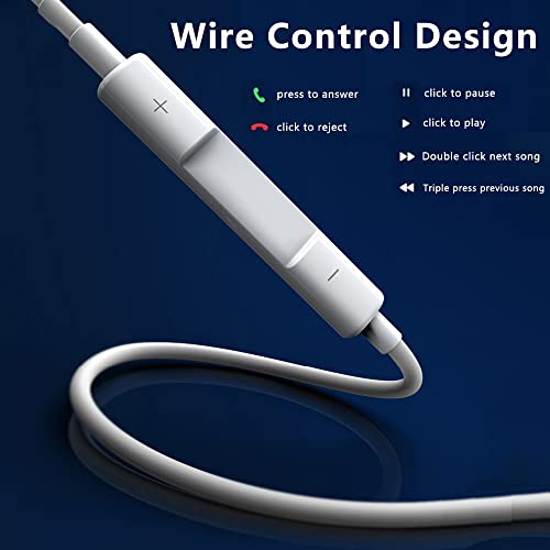 Apple Wired Headphones with Microphone Volume Control, 2 Packs