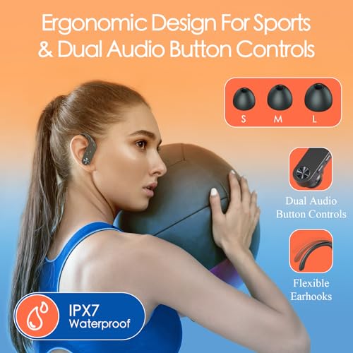 PocBuds Wireless Earbuds: 110Hrs Playback, Over-Ear Stereo Bass