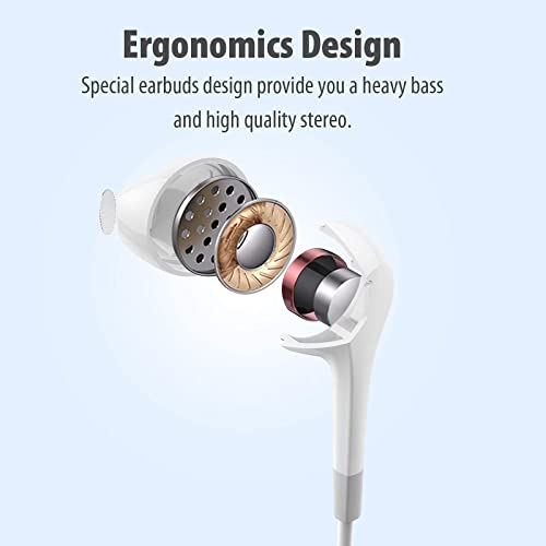 5-Pack Earbuds Headphones with Heavy Bass Stereo