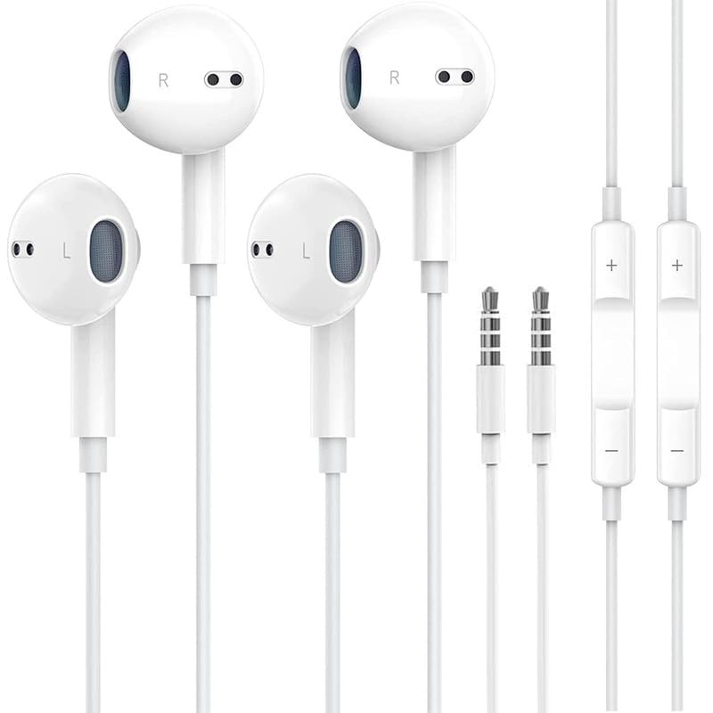 Apple MFi Certified Wired Earbuds with Mic & Volume Control for iPhone