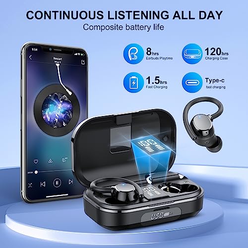 Wireless Earbuds Bluetooth Headphones 120hrs Playtime Stereo IP7