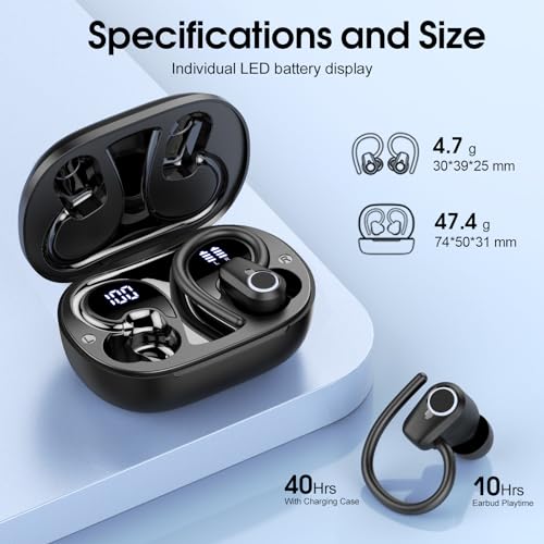 2023 Wireless Earbuds with Dual LED Display, IP7 Waterproof