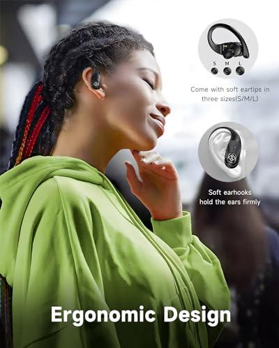 Wireless Bluetooth Earbuds with LED Charging Case, Waterproof