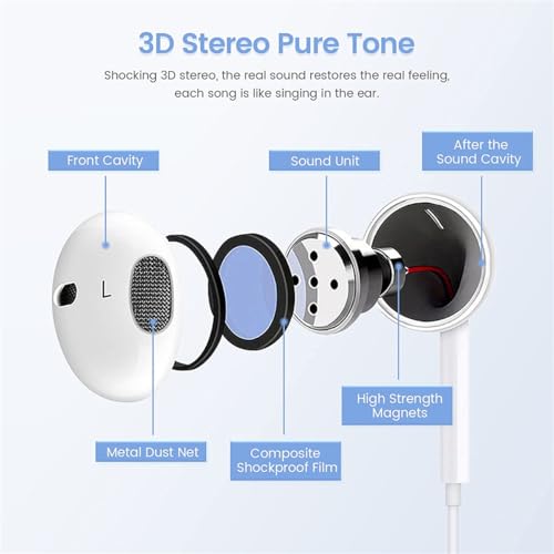 Apple Certified Wired Lightning Earbuds for iPhone - 2 Pack
