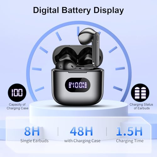 Wireless Bluetooth Earbuds with Long Battery Life
