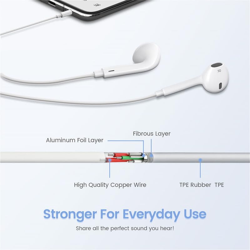 Apple Wire Earbuds with Microphone & Volume Control