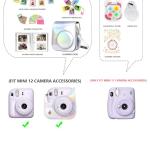WOGOZAN Kit for Fujifilm Instax Mini 11 Instant Camera Accessories Bundle (Instax Camera Case/Album for Instax Mini Film/Selfie Mirror/Photo Frames/Photo Stickers & More) (Magic Silver)