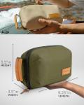 Small Tech Bag with Leather Accents - Green