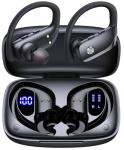 Wireless LED Display Earbuds with Mic for Workout