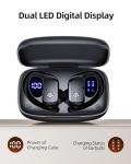 Wireless LED Display Earbuds with Mic for Workout
