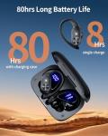 Wireless Bluetooth Earbuds with 80hrs Playtime and Waterproof