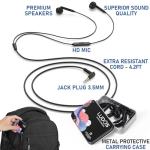 LUDOS FEROX Wired Earbuds with Microphone and Noise Isolation