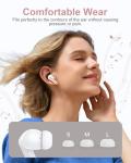 Pink Wireless Earbuds Bluetooth Headphones 40H Playtime