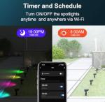 Ligency Smart RGBW Landscape Lighting for Garden Pathway