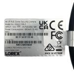 Lorex 4K Metal Dome PoE Security Camera, Indoor/Outdoor