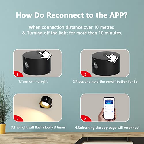 Koopala Smart Wall Sconces with LED Lighting &amp; APP Control