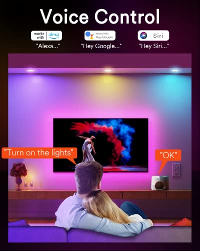 Lumary Smart LED Can Lights 5/6 Inch, Smart Recessed Lighting RGB Color Changing, Recessed Light Fixtures 13W 1100LM Work with Alexa/Google Assistant/SmartThings 4 Pack