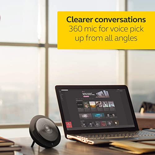 Jabra Speak 710 UC Wireless Bluetooth Speaker for Softphone and Mobile Phone – Easy Setup, Portable Speaker for Holding Meetings Anywhere with Immersive Sound, UC Optimized