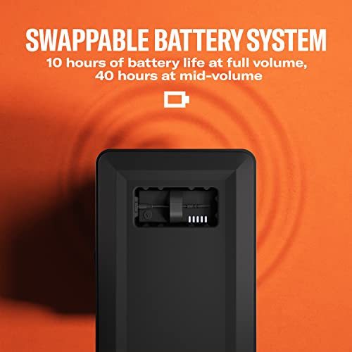 SOUNDBOKS Go - Loud Portable Bluetooth Performance Speaker (121 dB, Small, Wireless, Powerful Bass, 40Hr Runtime, Swappable Battery, Outdoor, Party, Mini Boombox, Subwoofer, Splashproof)