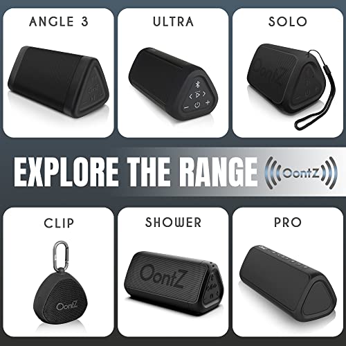 OontZ Angle Solo - Bluetooth Portable Speaker, Compact Size, Surprisingly Loud Volume & Bass, 100 Foot Wireless Range, IPX5, Perfect Travel Speaker, Bluetooth Speakers by Cambridge Sound Works (Black)