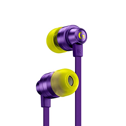 Logitech G333 Gaming Earphones with Dual Audio Drivers, in-line mic and Volume Control, Compatible with PC/PS/Xbox/Nintendo/Mobile with 3.5mm Aux or USB-C Port - Purple