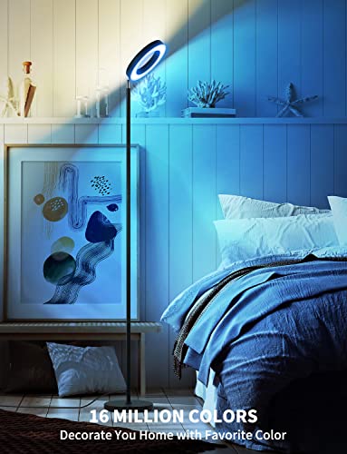 Smart Wi-Fi LED Floor Lamp with Double-Side Lighting