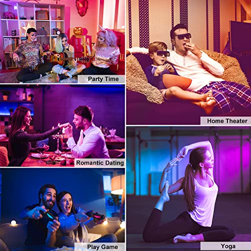 Recessed Lighting 6 Inch Smart Recessed Ceiling Light 16W 1350LM Color Changing LED Downlight RGB & Daylight 5000K Dimmable by Bluetooth Control,16 Million Colors,DIY Scenes,Timer,23 Modes,6 Pack