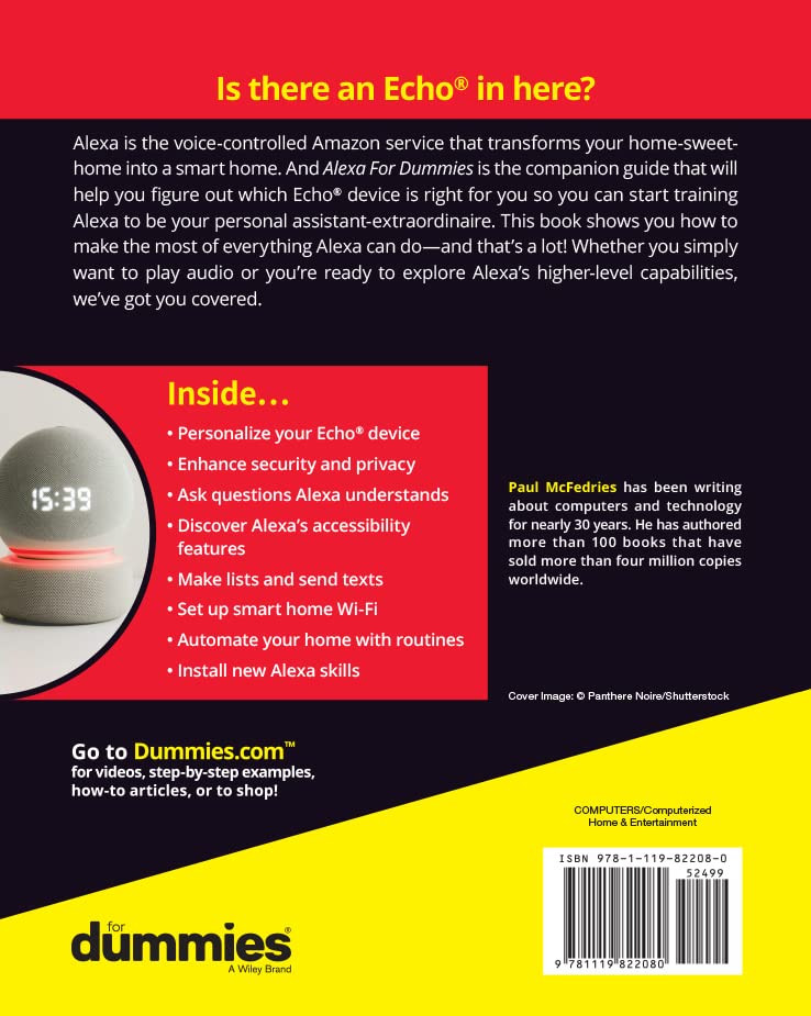 Alexa For Dummies (For Dummies (Computer/Tech))