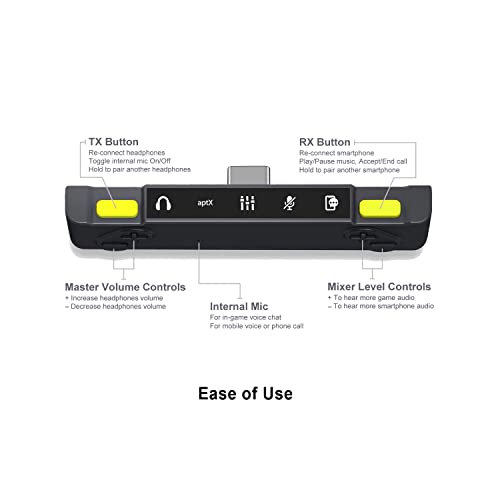 Bluetooth Audio Chat Mixer for Switch & Smartphone