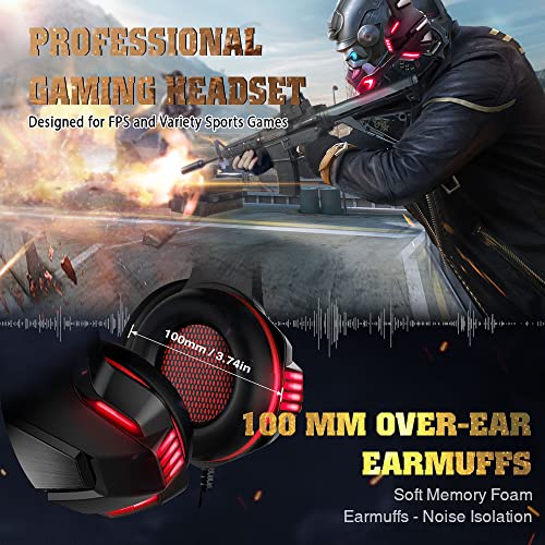 LED Gaming Headset with Surround Sound Mic