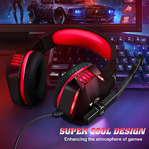 LED Gaming Headset with Surround Sound Mic
