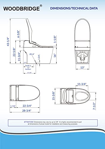 Intelligent Bidet Toilet with Remote Control