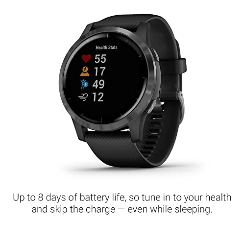 Black Garmin Smartwatch with Music & Fitness Features