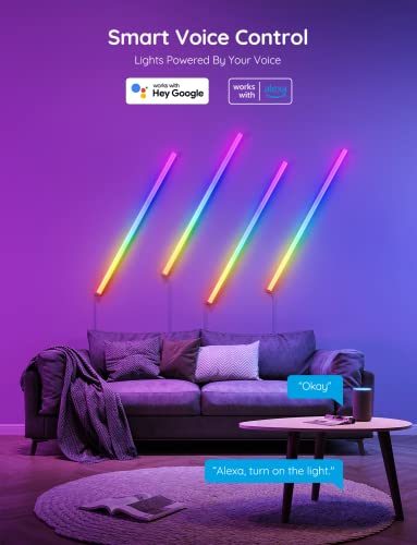 Smart Multicolor LED Wall Lights with Music Sync