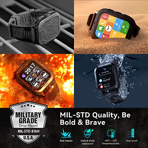 Smart Watch with Military Bluetooth, Ultra HD Display