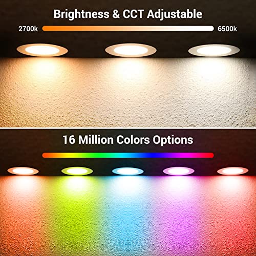 Smart Color Changing Recessed Lights (4 Pack)